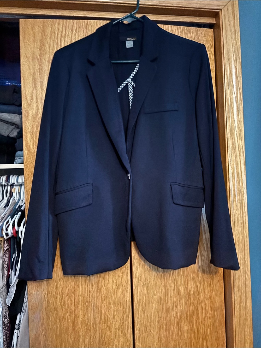 Renuar Navy Single-Button Tailored Blazer